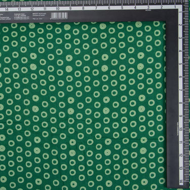 Jaipuri Stylish Green Hand Block Printed Cotton Fabric Cloth