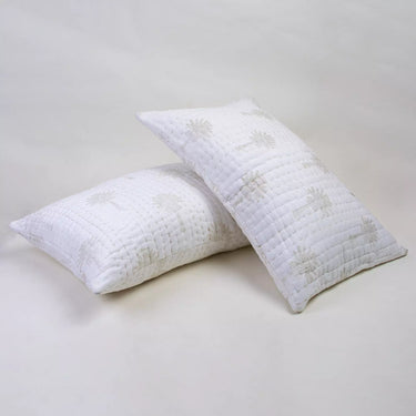 Kantha Hand Block Printed Cotton Quilted Pillow Cover