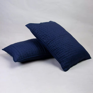 Latest Handmade Indigo Blue Solid Soft Cotton Pillow Cover
