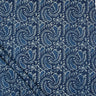 Leaf Hand Block Printed Indigo Fabric for Men's Clothing
