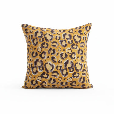 Leopard Block Printed Cotton Cushion Cover Set of 5