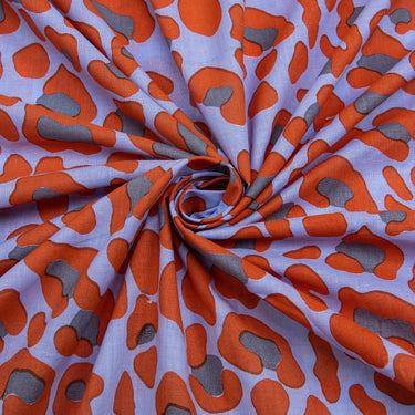Leopard Design Hand Block Print Fabric