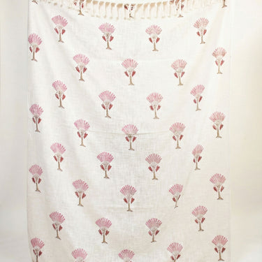 Luxury Gifts for Her Block Floral Printed Sofa Throw Blanket & Cushion Cover