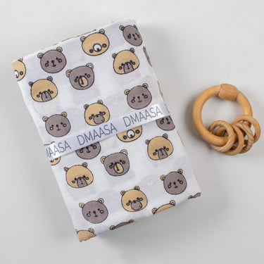 Baby Panda Organic Cotton Muslin Swaddle Wrapper For New Born
