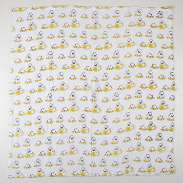 Dolphin Splash Muslin Swaddle Blanket for Babies Gentle Newborn Wrap
