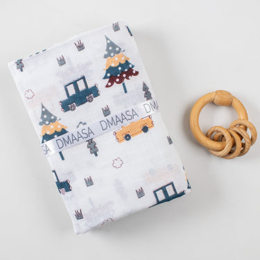 Forest Drive Organic Cotton Muslin Swaddle Wrapper For New Born