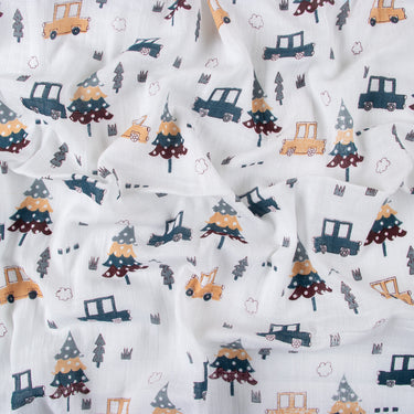 Forest Drive Organic Cotton Muslin Swaddle Wrapper For New Born