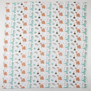 Dino Dreams Organic Cotton Muslin Swaddle Wrapper For New Born