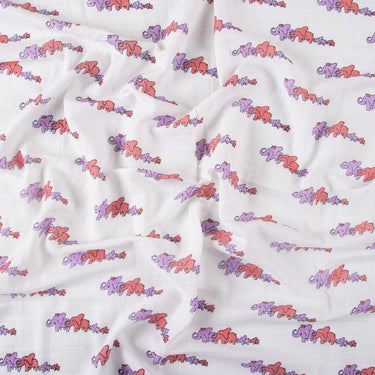Little Elephants Organic Cotton Muslin Swaddle Wrapper For New Born