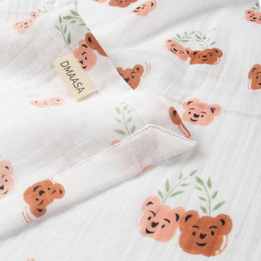 Cuddle Bears Organic Cotton Muslin Swaddle Wrapper For New Born