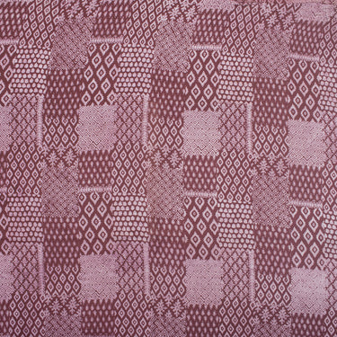Maroon Patchwork Dabu Kashish Cotton Hand Block Print Fabric