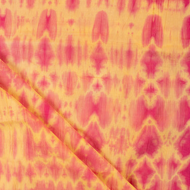 Multi Color Geometric Tie And Dye Cotton Fabric