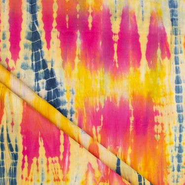 Multi Color Shibori Tie And Dye Cotton Summer Fabric