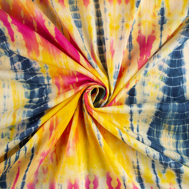 Multi Color Shibori Tie And Dye Cotton Summer Fabric