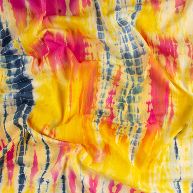 Multi Color Shibori Tie And Dye Cotton Summer Fabric
