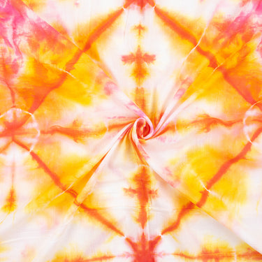 Multi Color Shibori Tie Dye Cotton Runnig Fabric