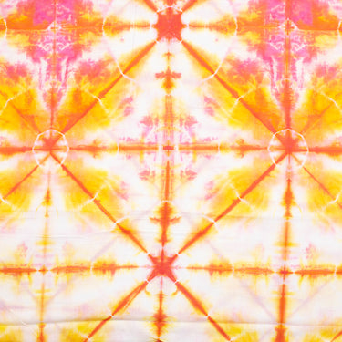 Multi Color Shibori Tie Dye Cotton Runnig Fabric