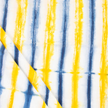 Multi Color Stripe Tie And Dye Shibori Fabric