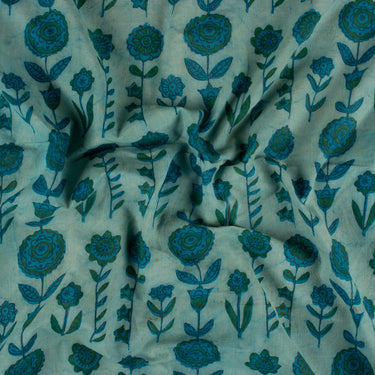 Multi Floral Block Printed Latest Fabric for Ladies Suits