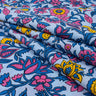 Multi Floral Hand Block Printed Cotton Running Fabric