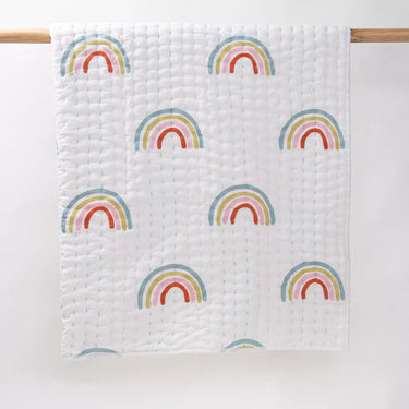 Multicolor Block Printed Pure Cotton Baby Quilts