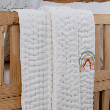 Multicolor Block Printed Pure Cotton Baby Quilts