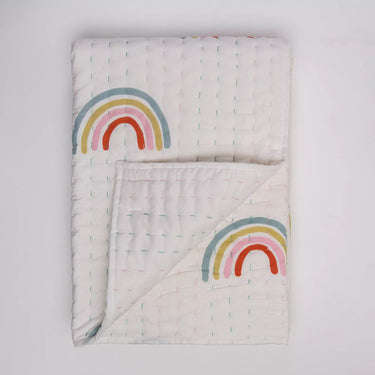 Multicolor Block Printed Pure Cotton Baby Quilts