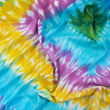 Multicolor Handmade Tie Dye Shibori Cotton Fabric