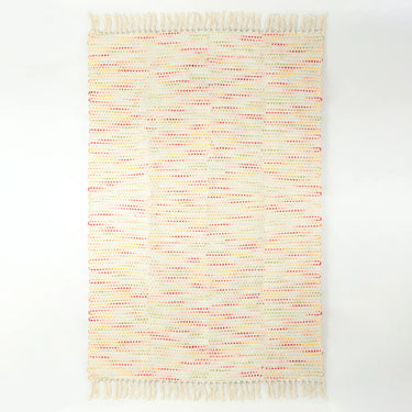 Multicolor Handwoven Cotton Throw with Cushion Useful Gifts for Women