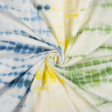 Multicolor Tie Dye Shibori Fabric for Dress  Material