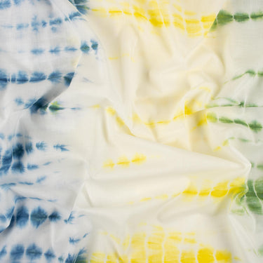 Multicolor Tie Dye Shibori Fabric for Dress  Material