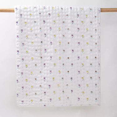 Multifloral Handmade Kantha Cotton Skin Friendly Baby Quilt