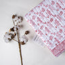 Natural Dyed Pink Print Cotton Warm Baby Blanket