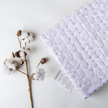 Natural Hand Block Purple Printed Soft Baby Blankets