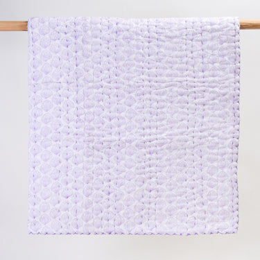 Natural Hand Block Purple Printed Soft Baby Blankets
