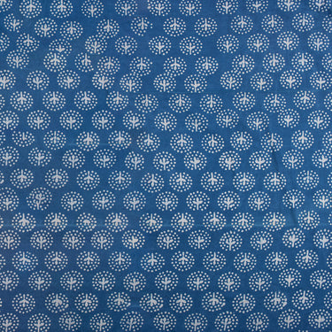 Natural Indigo Cotton Hand Block Print Fabric