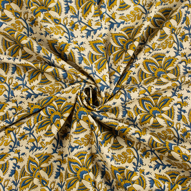 New Running Bagru Fabric Hand Printed