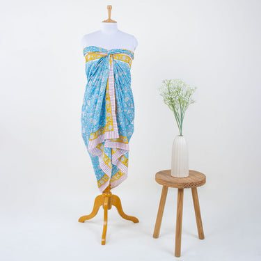 Online Women's Sarong,s Pure Cotton Hand Block Printed