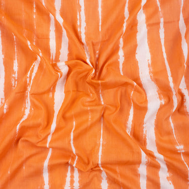 Orange Shibori Tie Dye Pure Cotton Fabric at Best Prices