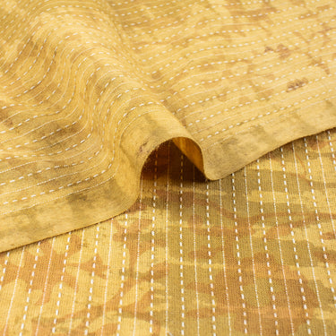 Organic Cotton Block Printed Dabu Kantha Work Fabric