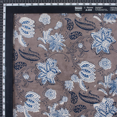 Organic Cotton Dabu Kashish Hand Block Printed Fabric