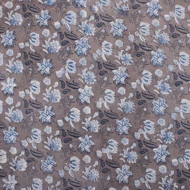 Organic Cotton Dabu Kashish Hand Block Printed Fabric
