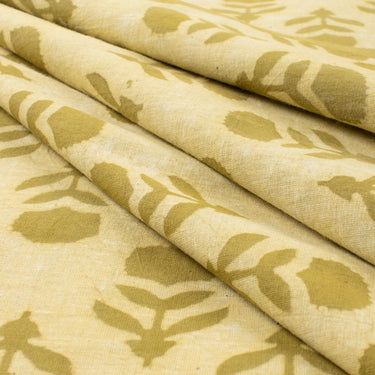 Organic Cotton Floral Bagru Hand Block Print Fabric for Summer