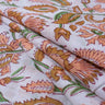 Organic Cotton Floral Hand Block Dresses Fabric