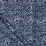 Organic Cotton Indigo Floral Hand Block Print Fabric