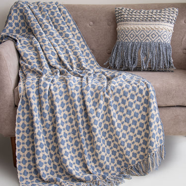 Organic Cotton Material Woven Throw Blanket for Couch
