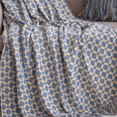 Organic Cotton Material Woven Throw Blanket for Couch