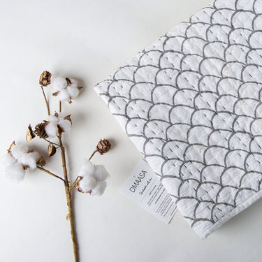 Organic Cotton Natural Dyed Kantha Small Baby Blanket