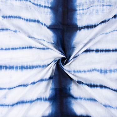 Organic Cotton Tie And Dye Shibori Blue Fabric