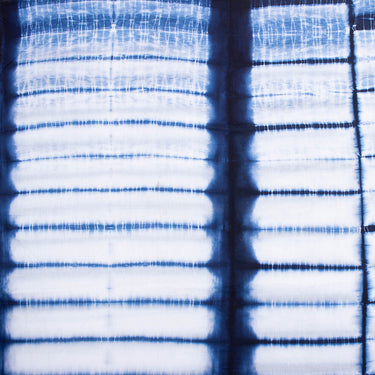 Organic Cotton Tie And Dye Shibori Blue Fabric